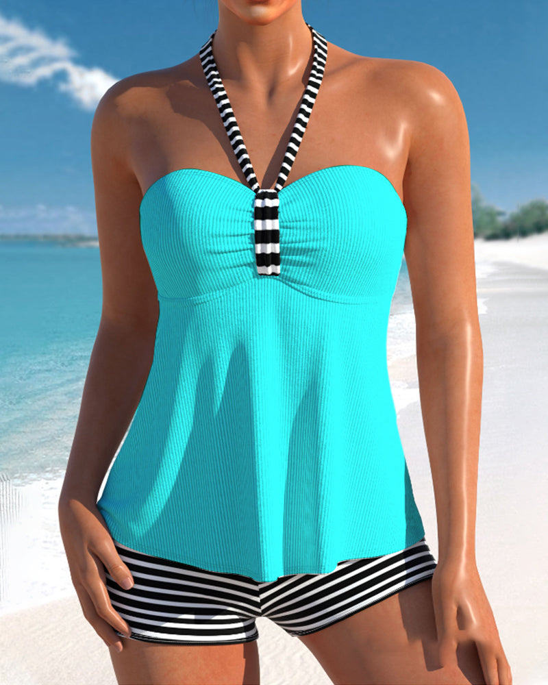 Gestreepte tankini's zonder rug